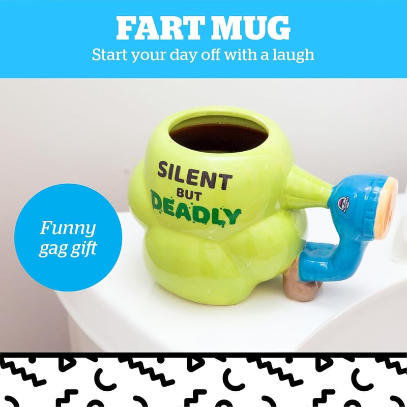 Funny Fart Mug - Large 22 oz Ceramic Gag Gift