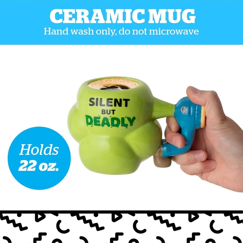 Funny Fart Mug - Large 22 oz Ceramic Gag Gift