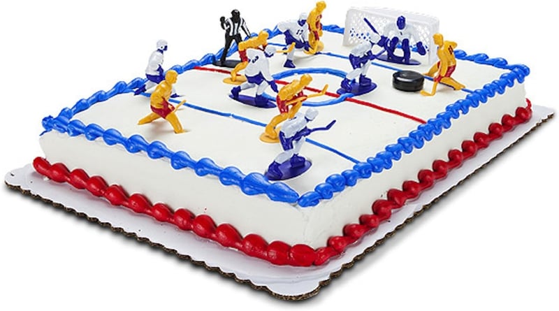 Kaskey Kids Hockey Play Set – 25-Piece Blue/Yellow Teams