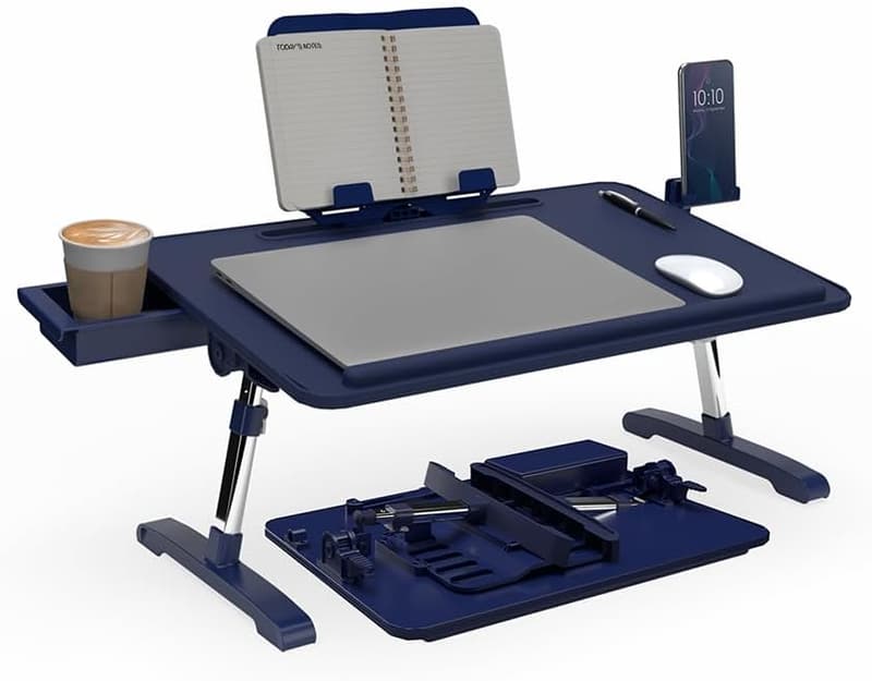 Adjustable Navy Portable Workstation & Lap Desk