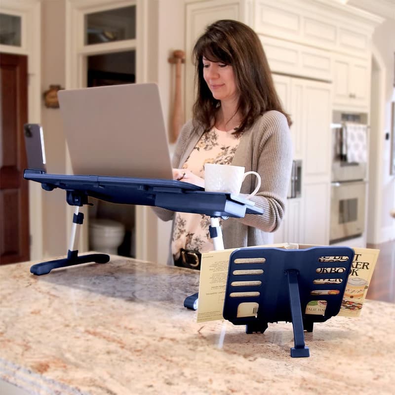 Adjustable Navy Portable Workstation & Lap Desk