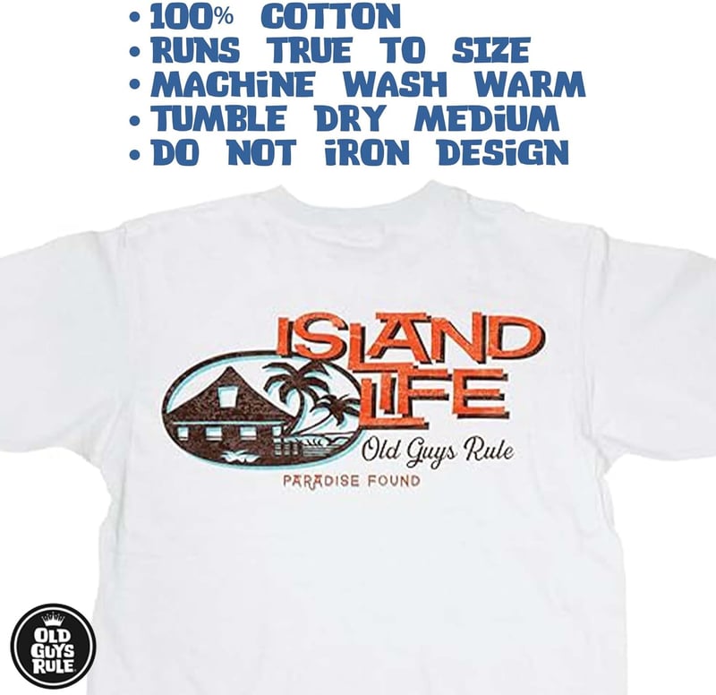 Island Life Graphic Tee for Men - Perfect Gift for Dad or Grandpa