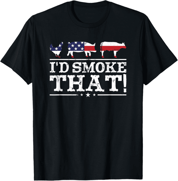 Pitmaster Grill Gift T-Shirt - I'd Smoke That Meat
