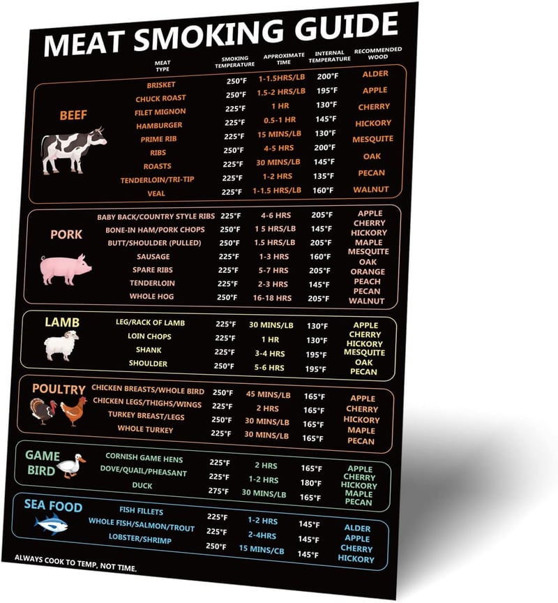 Meat Temperature Guide Magnet for BBQ & Grilling