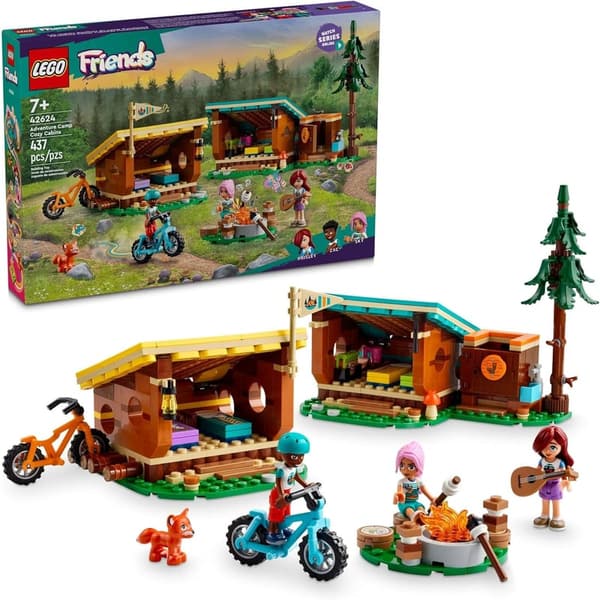 LEGO Friends Adventure Camp Cozy Cabins Playset for Kids