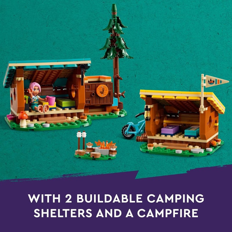 LEGO Friends Adventure Camp Cozy Cabins Playset for Kids