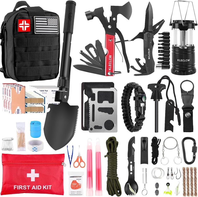 160-Piece Survival Kit with Upgraded Molle Bag for Outdoor Adventures