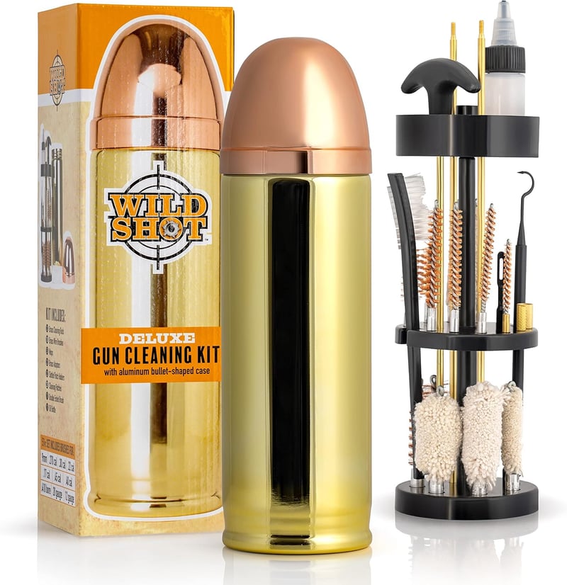 Gun Cleaning Kit with Bullet-Shaped Case for Firearms