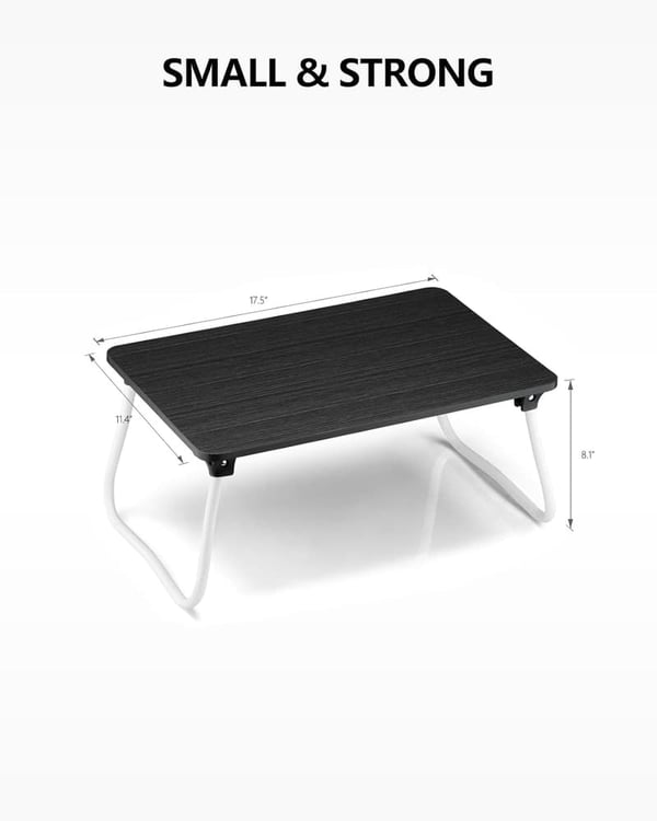 Foldable Portable Lap Desk – Lightweight Black Serving Table