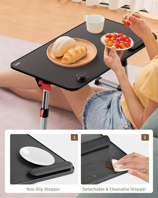 Adjustable Laptop Bed Tray Table - Portable Foldable Desk for Work