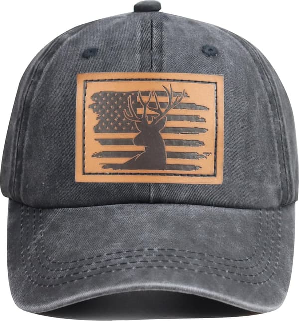 American Flag Deer Skull Hunting Cap for Men & Women