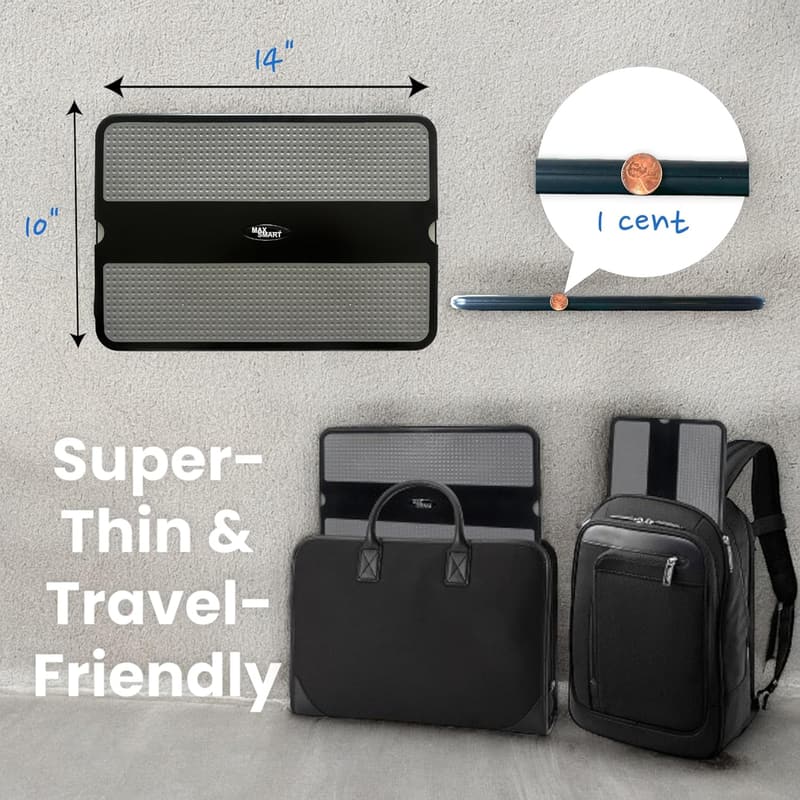 Portable Laptop Desk with Retractable Mouse Tray for Travel