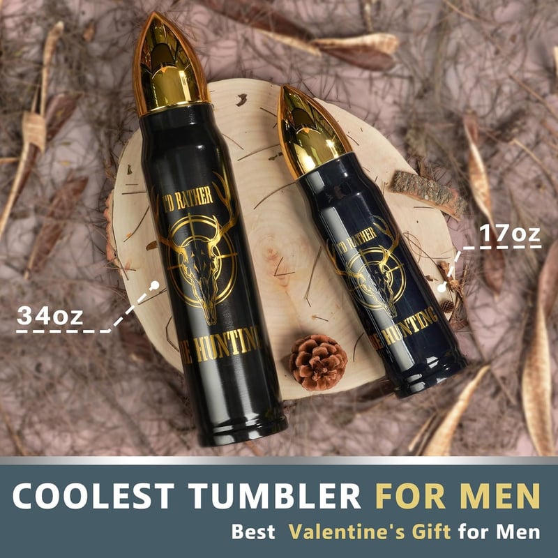 I'd Rather Be Hunting 34 oz Tumbler - Gifts for Men