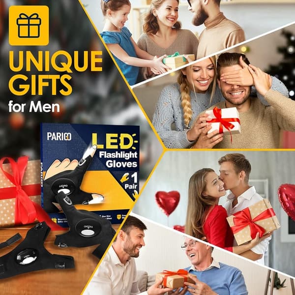 Fathers Day LED Flashlight Gloves - Unique Gift for Men