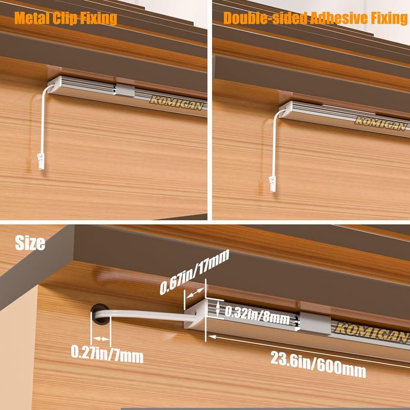Motion-Activated LED Stair Light Kit - 23.6
