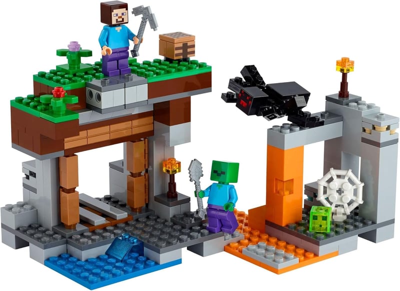 LEGO Minecraft Abandoned Mine Building Set with Figures for Kids