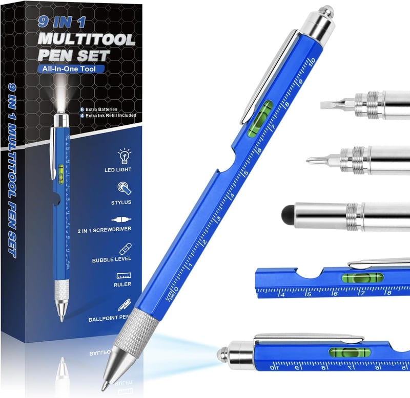 Multitool Pen Gift for Men - 9-in-1 Gadgets for Any Occasion