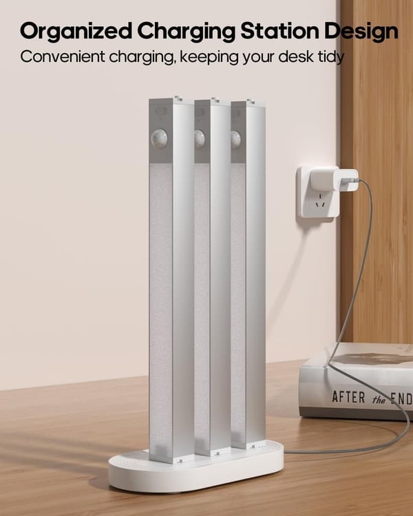 Wireless Rechargeable LED Motion Sensor Under Cabinet Lights - 6 Pack