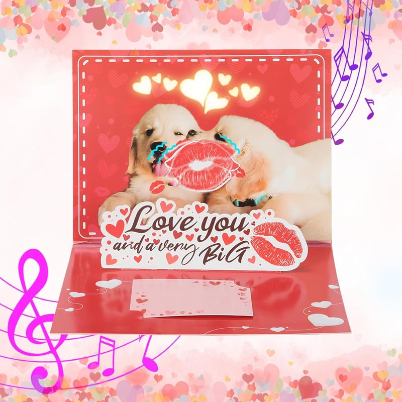 Anniversary 3D Musical Pop-Up Card with Flashing Light & Music