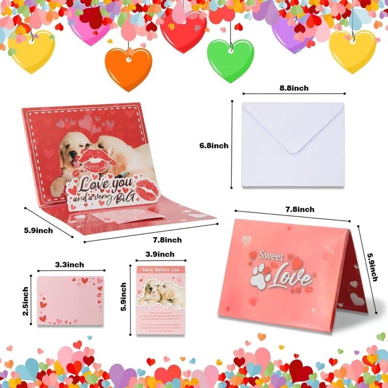 Anniversary 3D Musical Pop-Up Card with Flashing Light & Music