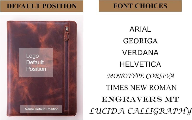 Personalized Leather Portfolio Padfolio for Father's Day