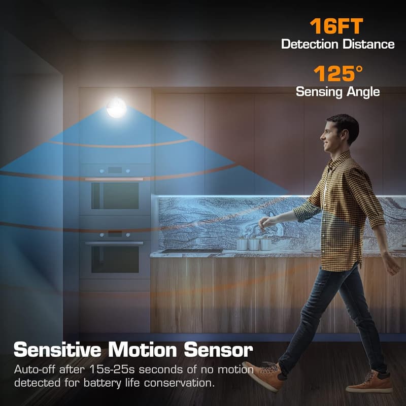 LED Motion Sensor Night Light - Cool White, 6-Pack