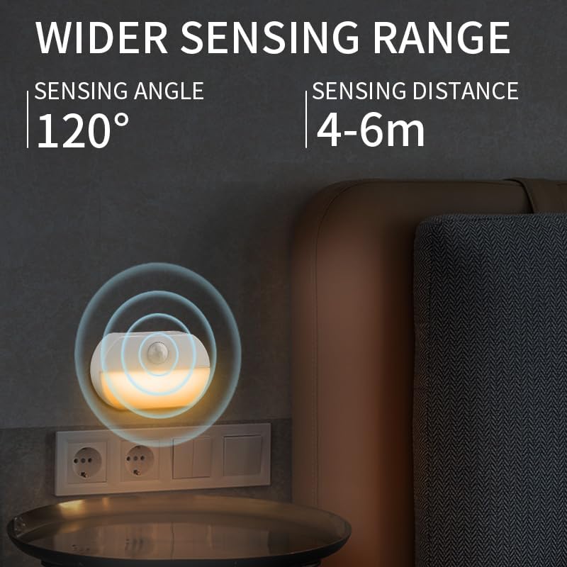 Cordless 8-Pack LED Motion Sensor Night Lights for Indoor Use