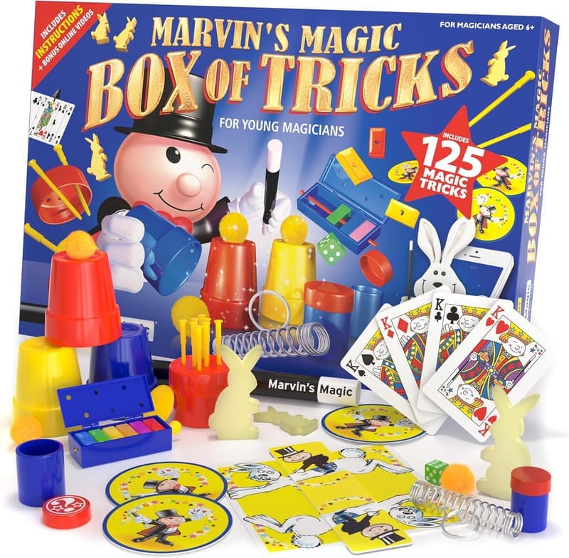 Kids' Magic Kit - 125 Tricks Including Wand & Card Tricks, Ages 6+