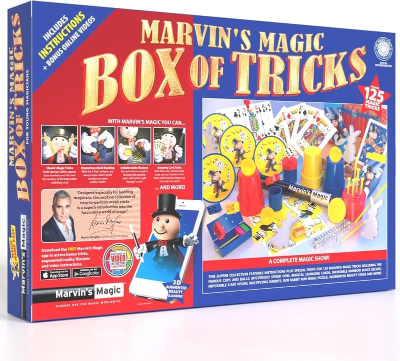 Kids' Magic Kit - 125 Tricks Including Wand & Card Tricks, Ages 6+