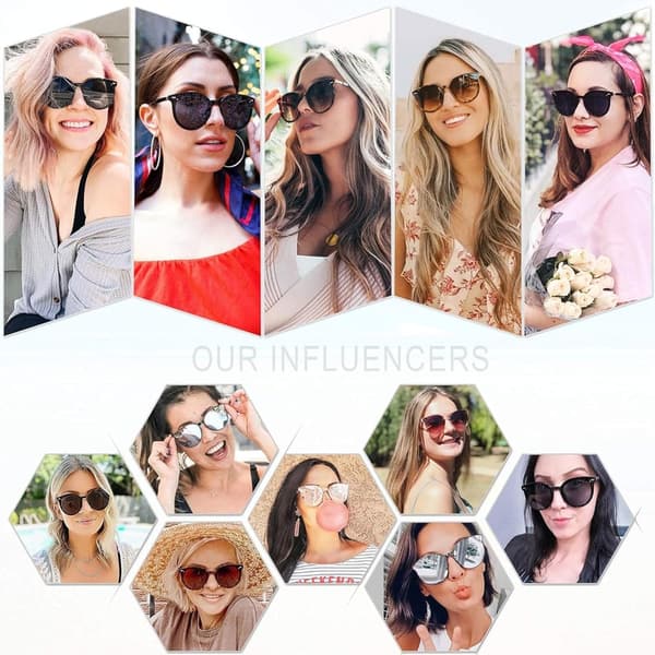 2025 Women's Classic Round Retro Sunglasses - Large Frame