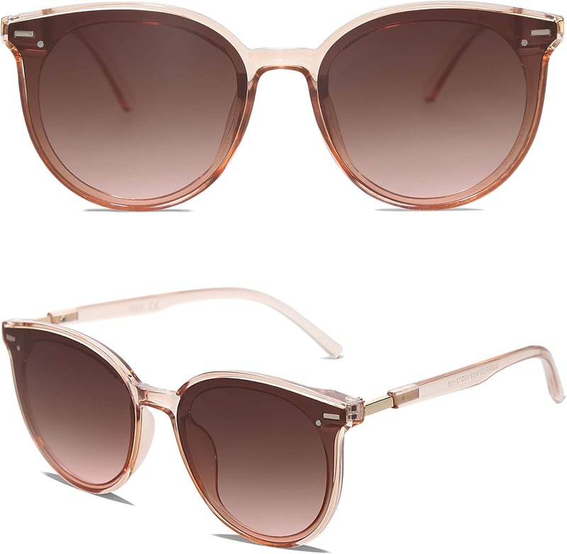 2025 Women's Classic Round Retro Sunglasses - Large Frame