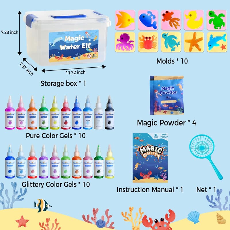 DIY Aqua Magic Fairy Gel Toy Kit for Kids' Birthdays