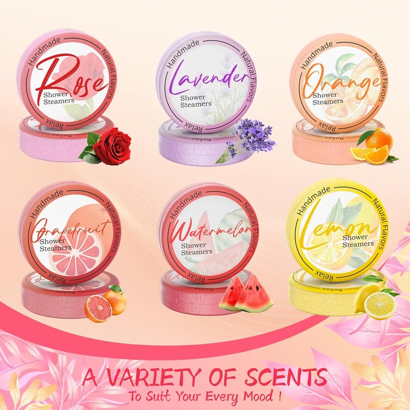 Revitalizing Blossom Shower Steamers - 8 Pack Aromatherapy Set
