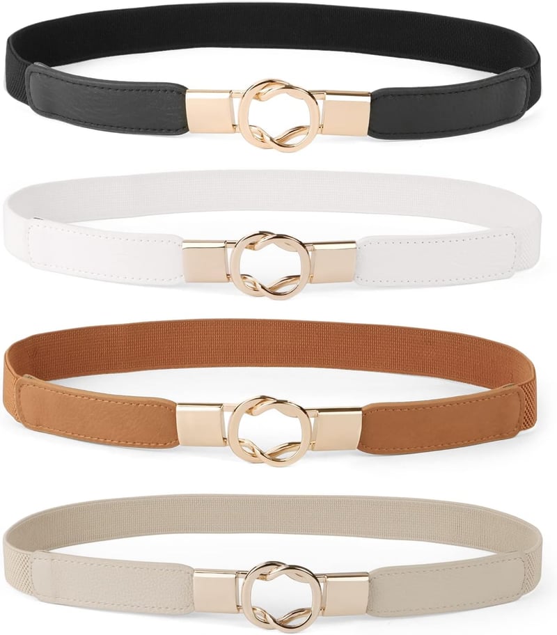 Retro Stretch Plus Size Skinny Belts Set for Women