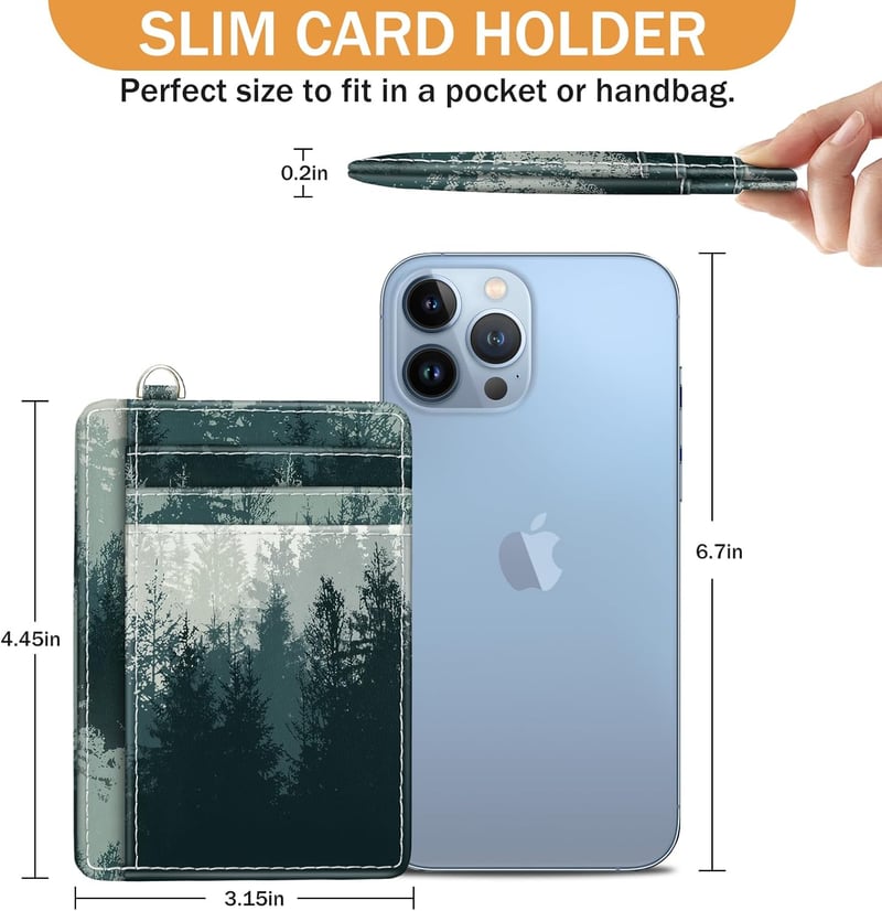 RFID Blocking Slim Wallet for Women - Cute PU Leather Card Holder