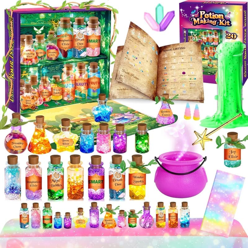 Halloween Potion Making Kit for Kids with Tablecloth