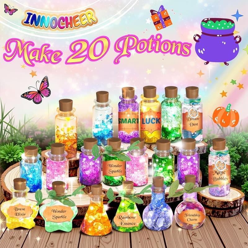 Halloween Potion Making Kit for Kids with Tablecloth