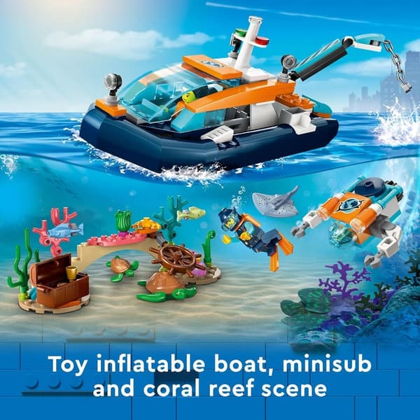 LEGO City Explorer Diving Boat Set with Coral Reef and 6 Figures