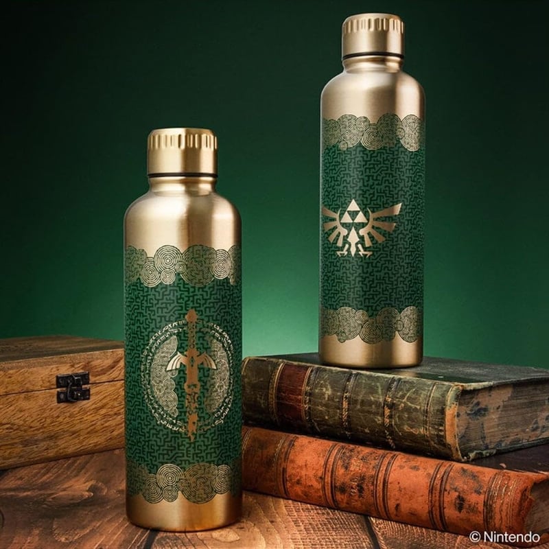 Zelda Metal Water Bottle - Official Licensed Gamer Accessory