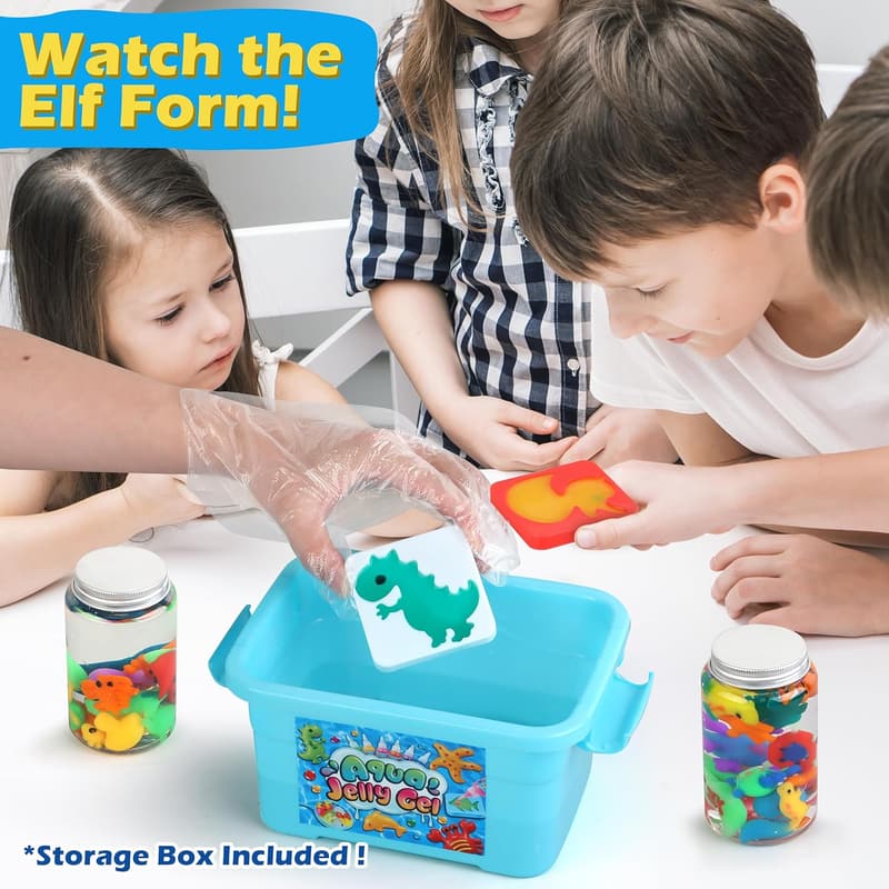 Aqua Fairy Gel Toy Kit for Kids - 10 Animal Molds & Gels