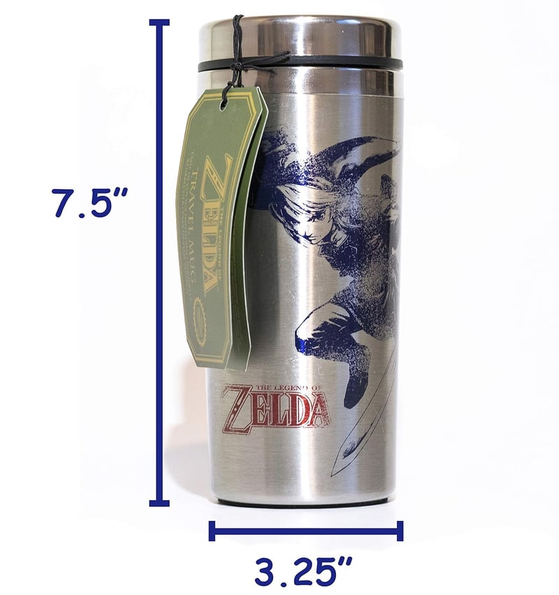 The Legend of Zelda Stainless Steel Travel Mug for Gamers