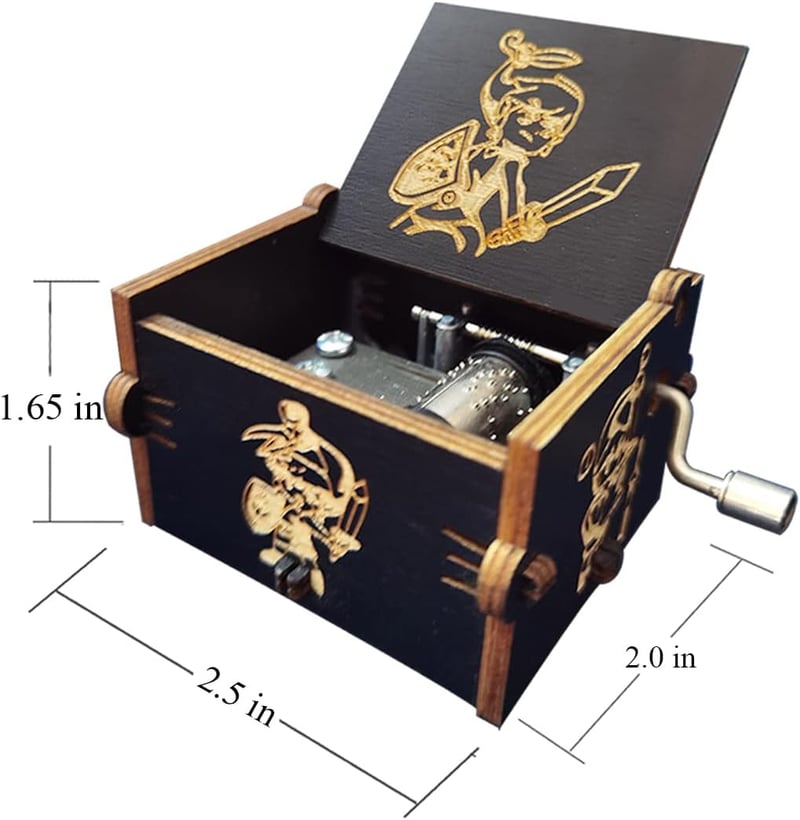 Valentine's Day Zelda Music Box - Wooden Hand Crank Toy