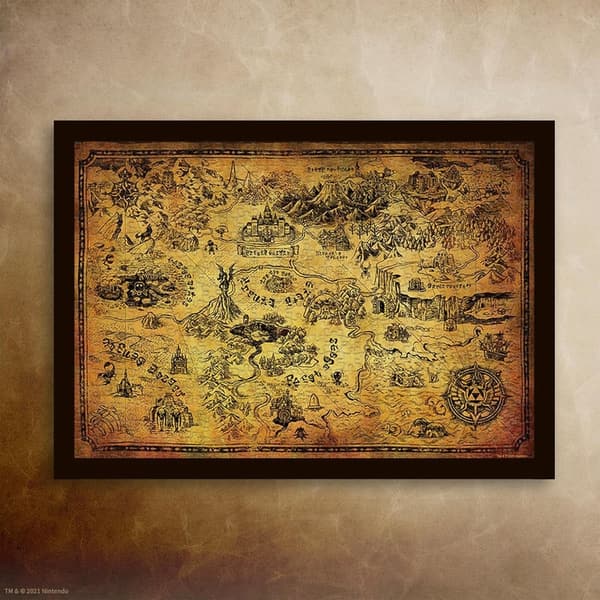 Legend of Zelda Hyrule Map 1,000-Piece Jigsaw Puzzle