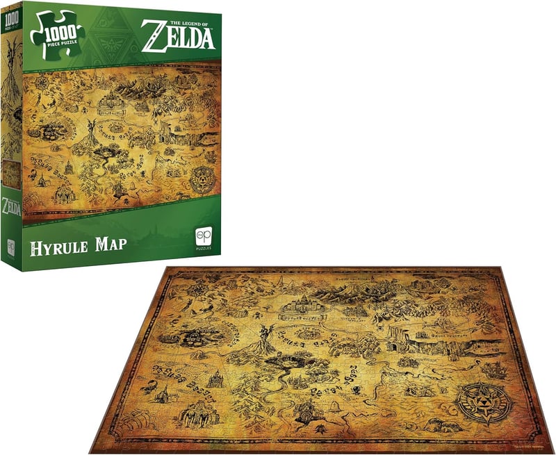 Legend of Zelda Hyrule Map 1,000-Piece Jigsaw Puzzle