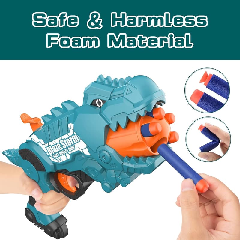 Dinosaur Foam Blaster Toy with 50 Bullets for Kids