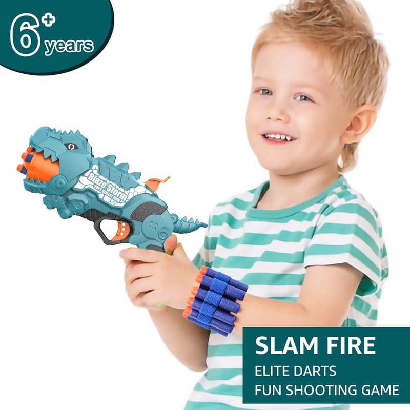 Dinosaur Foam Blaster Toy with 50 Bullets for Kids