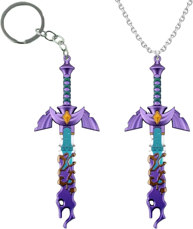 Zelda Master Sword Necklace & Keychain for Game Fans