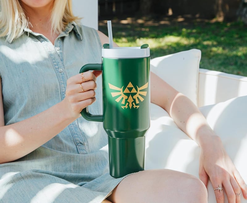 Legend of Zelda Hylian Crest 40 oz Metal Travel Tumbler