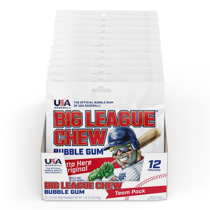 Baseball Game Original Bubble Gum - Pack of 12 Bags