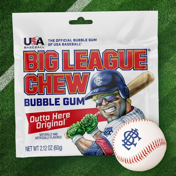 Baseball Game Original Bubble Gum - Pack of 12 Bags